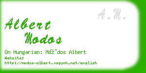 albert modos business card